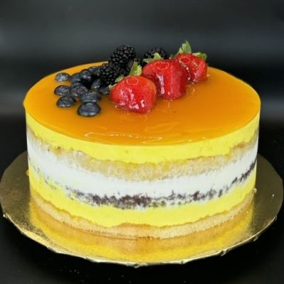 Mango passion fruit cake